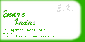 endre kadas business card