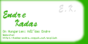 endre kadas business card